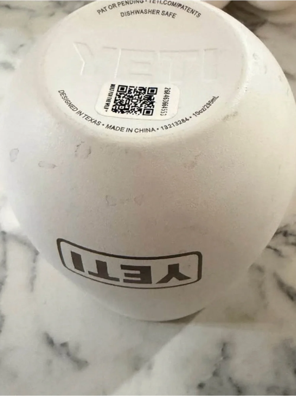 Yeti White and Stainless Steel Insulated Stemless Tumbler